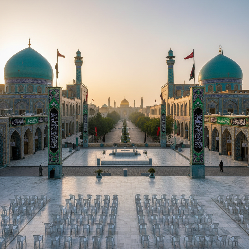 آماده‌سازی شهر قم برای مراسم تشییع رهبر شهید