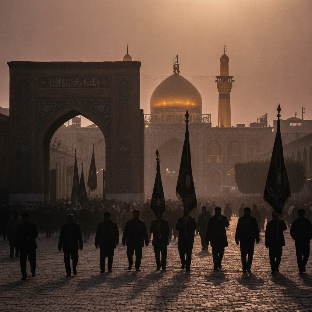 تشییع گسترده پیکر شهدای حشد الشعبی در نجف اشرف