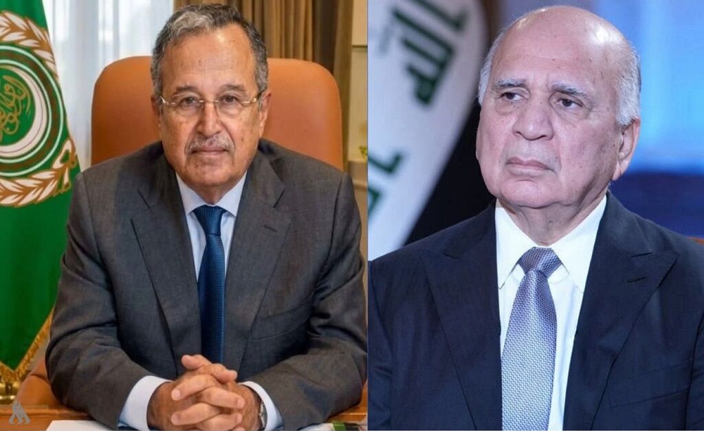 تاکید وزیر خارجه عراق بر حفاظت از جایگاه قدس در گفت‌وگو با دبیرکل اتحادیه عرب