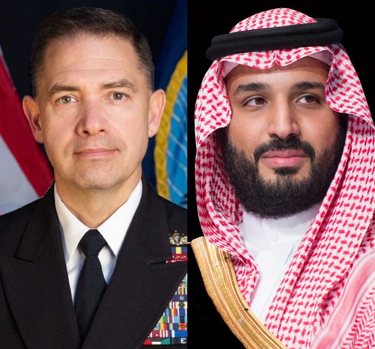 دیدار محمد بن سلمان با فرمانده سنتکام در ریاض