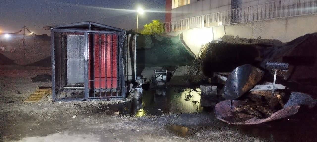 انفجار تانکر مایعات در بزرگراه آزادگان تهران؛ یک کشته و یک مصدوم