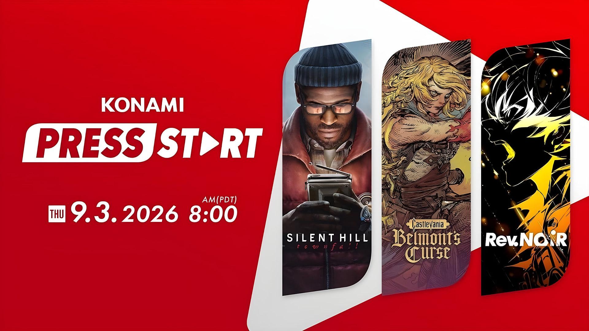 کونامی با رویداد Konami Press Start بازی‌های جدید خود را معرفی می‌کند