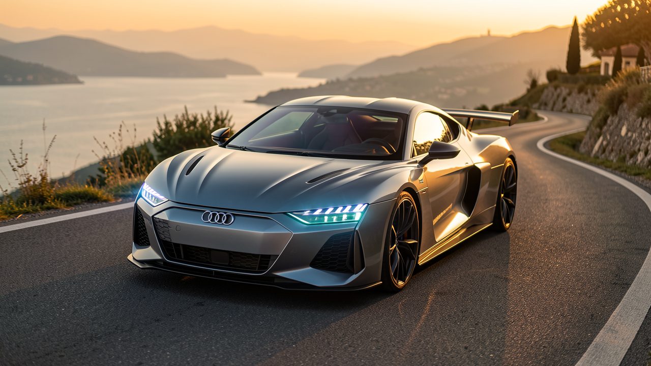 سوپرکار جدید آئودی با ۹۸۷ اسب بخار قدرت و موتور V8 رونمایی شد