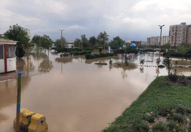 بارش شدید باران و آبگرفتگی معابر در شرق استان گلستان