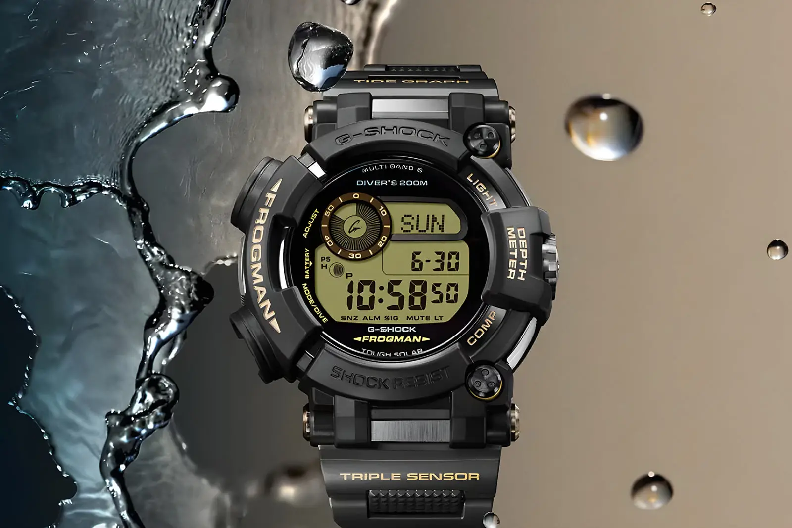 ساعت جدید کاسیو مدل G-Shock GWFD1000BC-1 با قابلیت غواصی تا ۲۰۰ متر معرفی شد