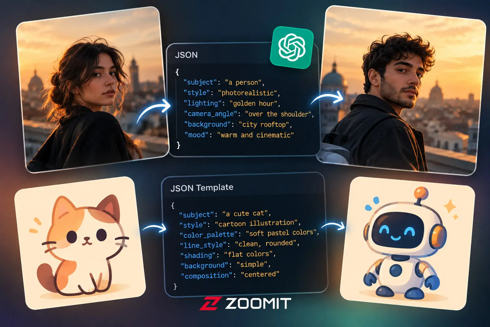 چگونه با هوش مصنوعی و قالب JSON سبک هر عکسی را کپی کنیم؟